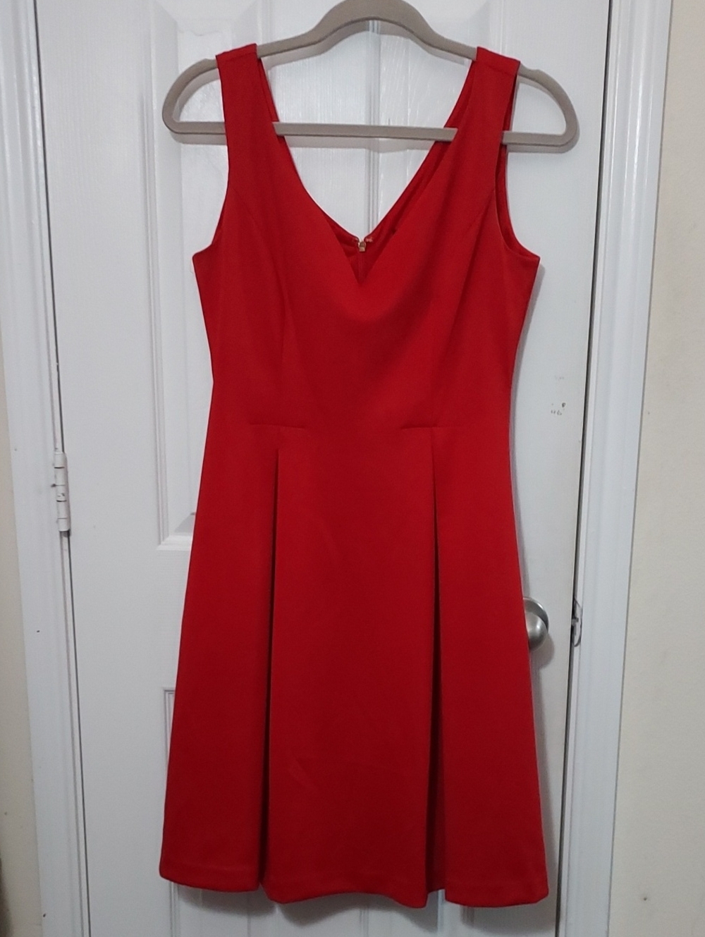 DKNY Vibrant Red Sleeveless Dress